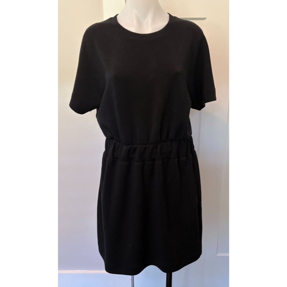 Spanx Womens DRESS Short Sleeve Black Elastic Waist Air Essentials Size S